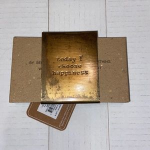 Mud Pie Brushed Metal Inspirational Card Deck 4265381T - Today Choose Happiness